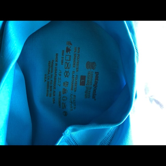 Patagonia base layer, mock neck, teal - Picture 3 of 3